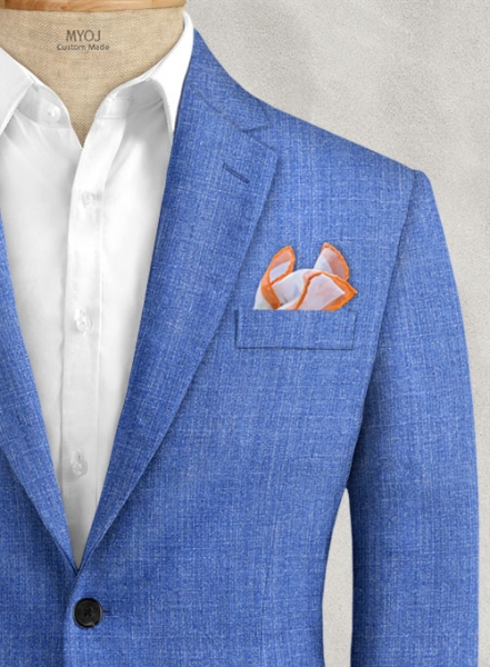 Italian Linen Milled Indigo Blue Jacket