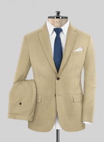 Stretch Beige Wool Suit