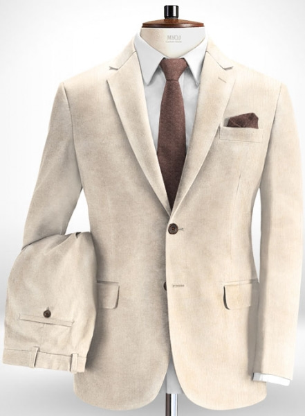 Light Beige Corduroy Suit