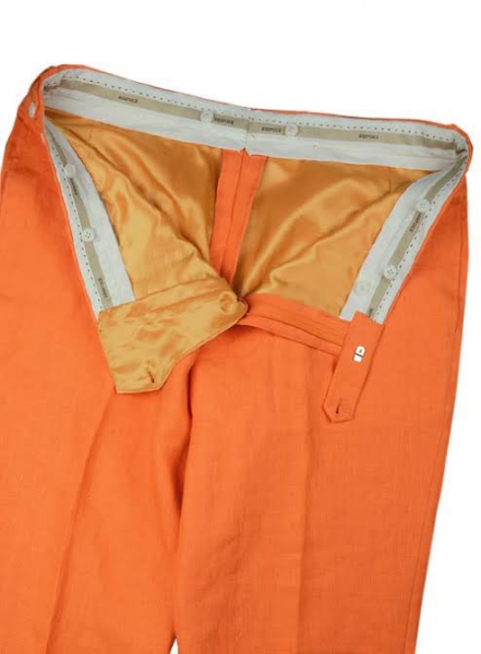 Pure Neon Orange Linen Pants