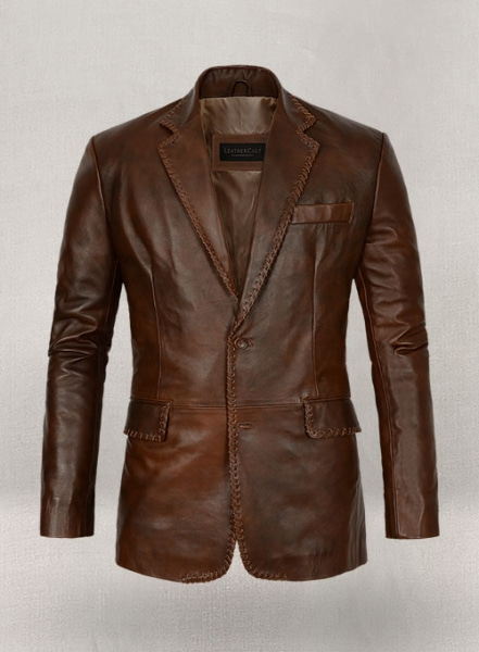 Spanish Brown Medieval Leather Blazer