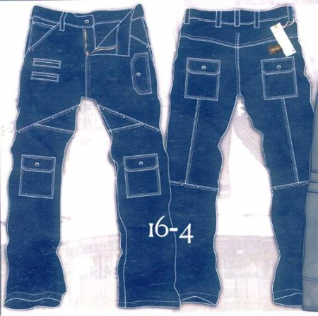 Designer Denim Cargo Jeans - Style 16-4