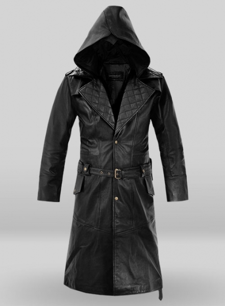 Black Assassin's Creed Jacob Frye Leather Long Coat