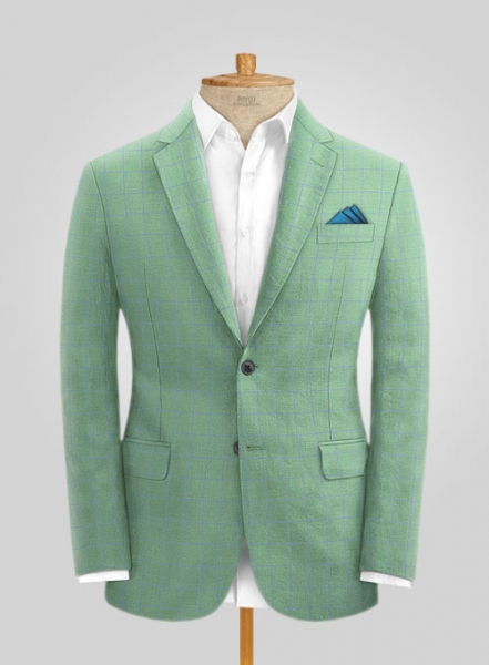 Italian Linen Mojito Green Suit