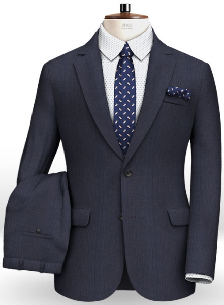 Napolean Sombre Blue Wool Suit
