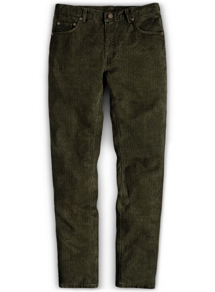 Dark Olive Corduroy Jeans
