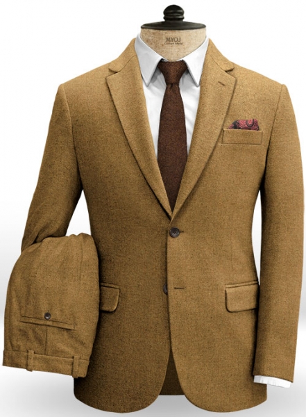 Tan Feather Tweed Suit