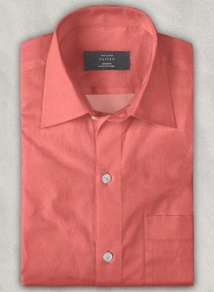Red Luxury Twill Shirt - Half Sleeves