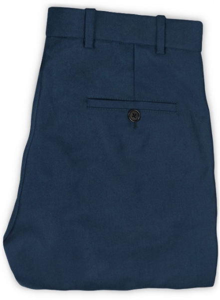 Oxford Blue Flannel Wool Pants