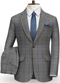 Turin Blue Feather Tweed Suit