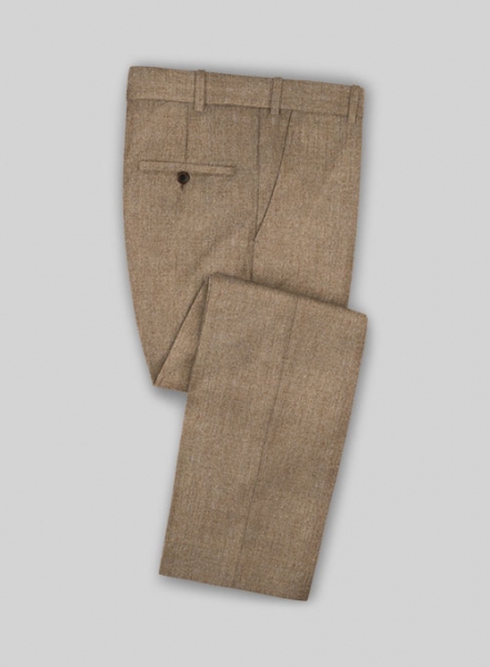 Italian Wool Cashmere Taupe Beige Pants