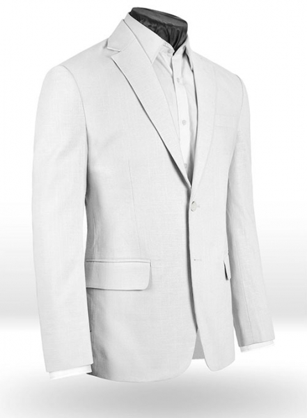 Tropical White Linen Jacket