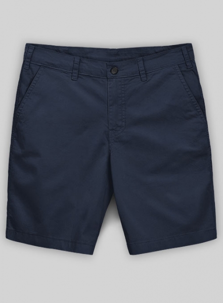 Dark Blue Stretch Summer Weight Chino Shorts