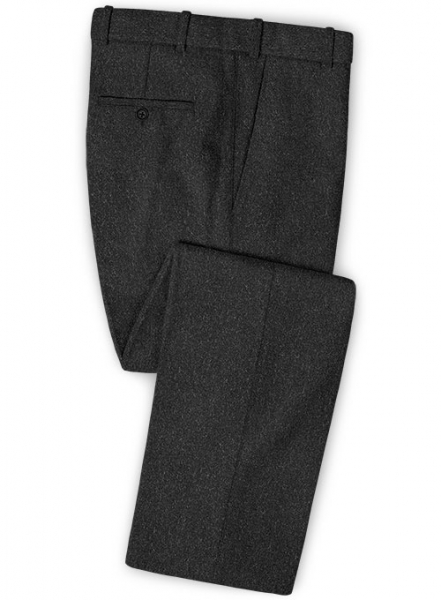 Charcoal Heavy Tweed Pants