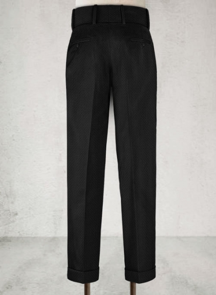 Napolean Fina Black Double Gurkha Wool Trousers