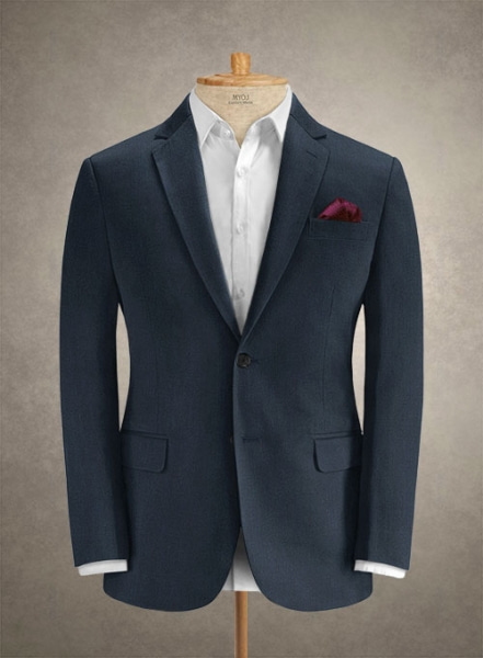 Caccioppoli Herringbone Blue Cotton Suit