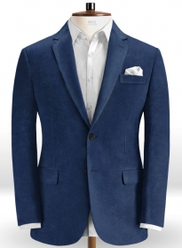 Stretch Cobalt Blue Corduroy Jacket