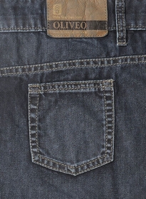 Melange Luxurious Deep Dark Blue Jeans - Vintage Wash