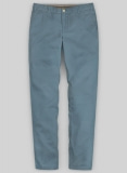 Nord Blue Feather Cotton Canvas Stretch Chino Pants