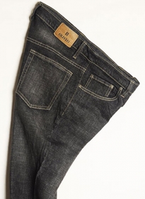 Stone Carbon Black Stretch Jeans - Scrape Wash