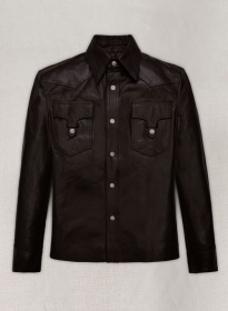 Leather Shirt Jacket #129