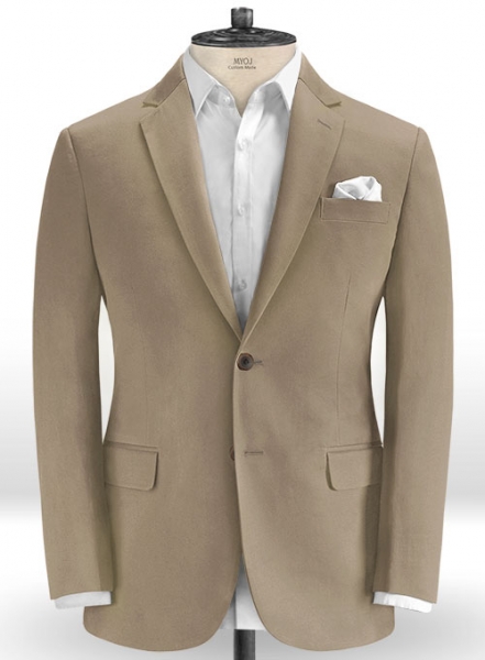 Dark Beige Stretch Chino Suit