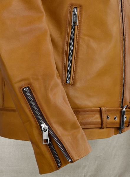 Rutland Caramel Brown Wax Riding Leather Jacket