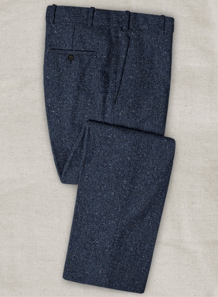 Royal Blue Flecks Donegal Tweed Pants