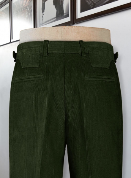 Olive Green Colonel Corduroy Trousers