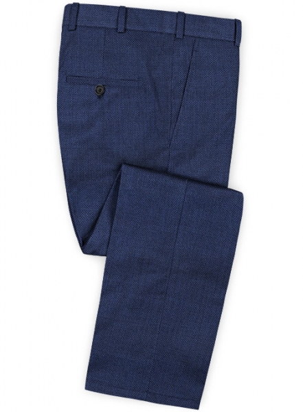 Birdseye Wool Royal Blue Pants