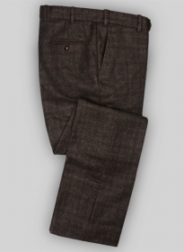 Vintage Jones Dark Brown Checks Tweed Pants