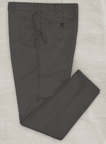 Charcoal Gray Stretch Chino Pants