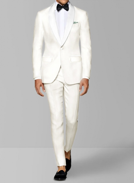 Tuxedo Suit - Ivory Jacket Ivory Trouser