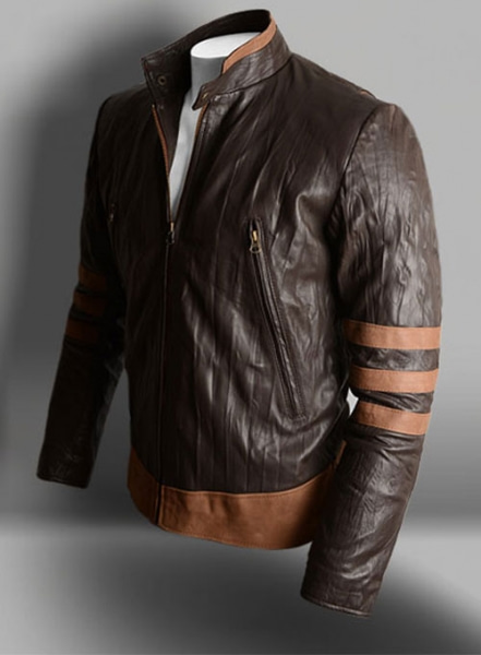 Wrinkled Brown X-Men Origins Wolverine Leather Jacket