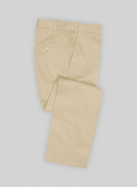 Beige Feather Cotton Canvas Stretch Suit