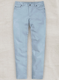 Stretch Summer Weight Steel Blue Chino Jeans