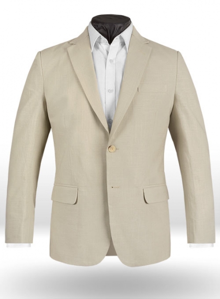 Tropical American Beige Linen Jacket