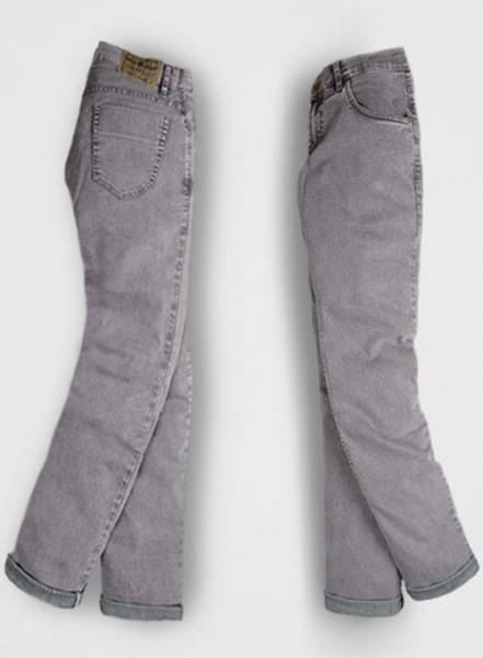 Ash Gray Stretch Jeans - Blast Wash - Look #313