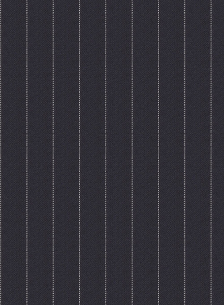 Napolean Chalk Stripe Blue Wool Jacket