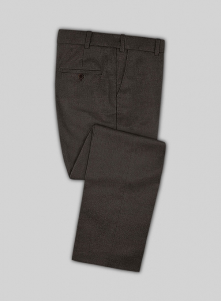 Worsted Dark Brown Wool Pants