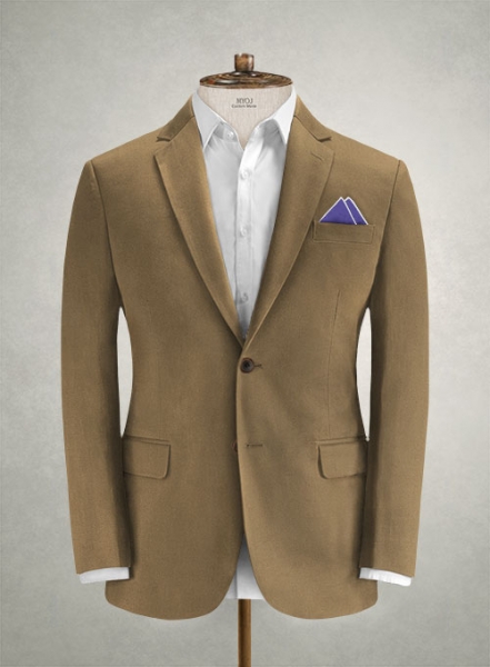 Italian Hunter Khaki Cotton Stretch Suit