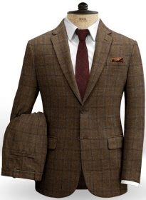 Vintage Jones Brown Checks Tweed Suit