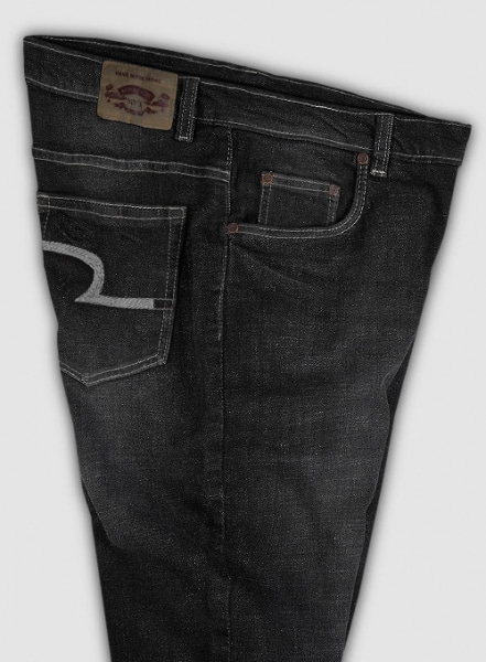 Logan Black Stretch Hard Wash Whisker Jeans - Look #576