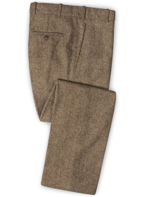 Irish Brown Herringbone Tweed Pants