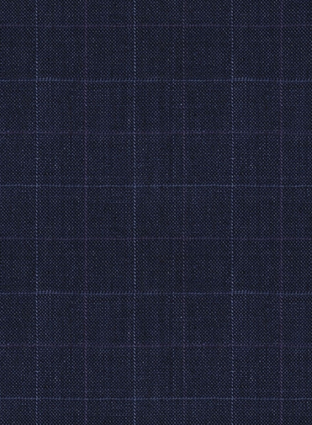 Italian Linen Lunia Navy Checks Jacket