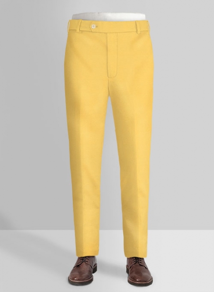 Italian Biella Yellow Cotton Pants