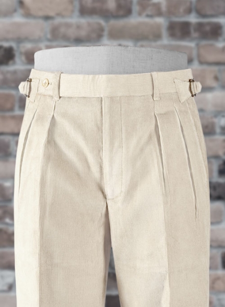 Light Beige Colonel Corduroy Trousers