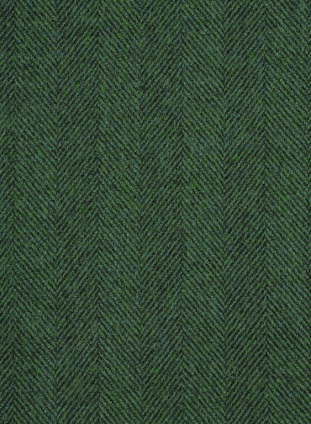 Italian Wide Herringbone Green Tweed Suit