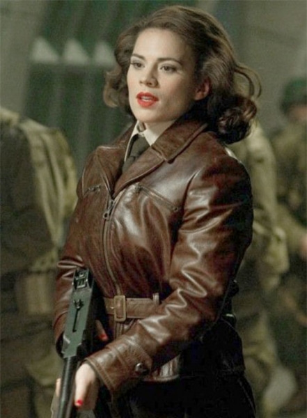 Hayley Atwell Captain America First Avenger Leather Jacket