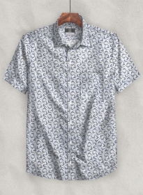 Italian Birds Cotton Shirt - Half Sleeves